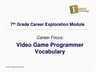 7 th Grade Career Exploration Module