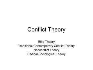 Conflict Theory