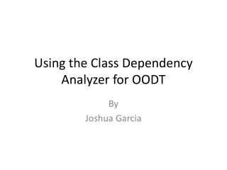 Using the Class Dependency Analyzer for OODT