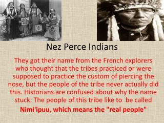 Nez Perce Indians