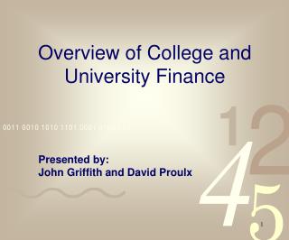 Overview of College and University Finance