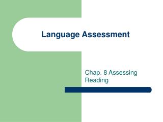 Language Assessment