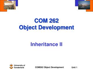 COM 262 Object Development