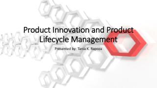 Product Innovation and Product Lifecycle Management