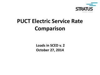 PUCT Electric Service Rate Comparison