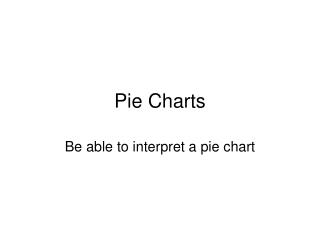 Pie Charts