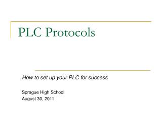 PLC Protocols