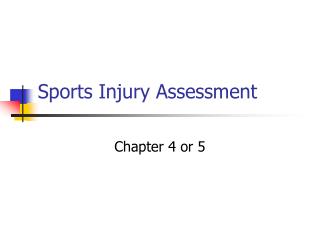 Sports Injury Assessment