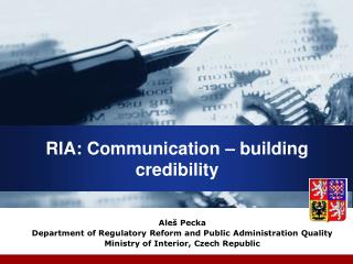 RIA: Communication – building credibility