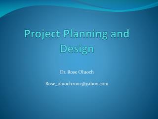 Project Planning and Design