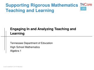 Supporting Rigorous Mathematics Teaching and Learning