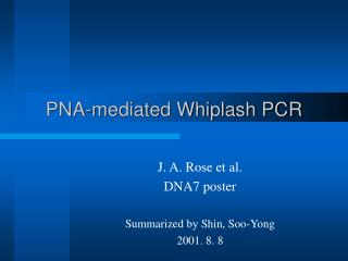 PNA-mediated Whiplash PCR