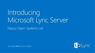 Introducing Microsoft Lync Server