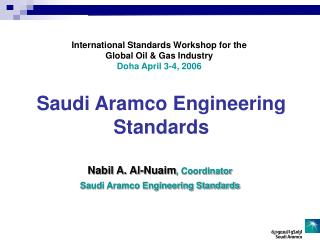 Saudi Aramco Engineering Standards