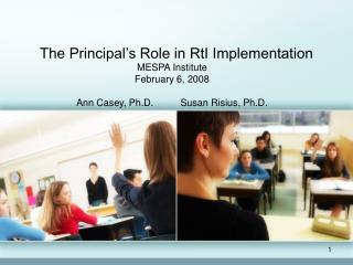 The Principal’s Role in RtI Implementation