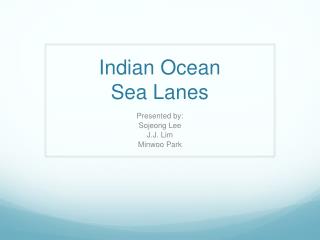 Indian Ocean Sea Lanes