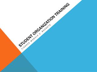 Student Organization Training