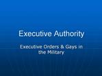 Executive Authority