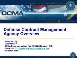 Defense Contract Management Agency Overview
