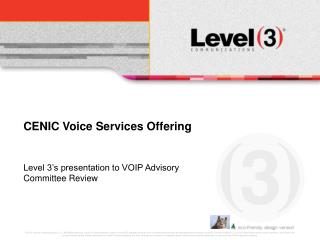 CENIC Voice Services Offering