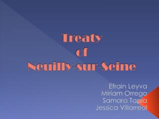Treaty of Neuilly- sur -Seine