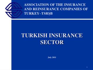 ASSOCIATION OF THE INSURANCE AND REINSURANCE COMPANIES OF TURKEY–TSRŞB