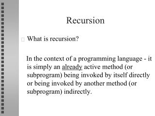 Recursion