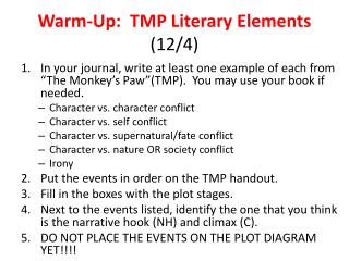 Warm-Up: TMP Literary Elements (12/4)