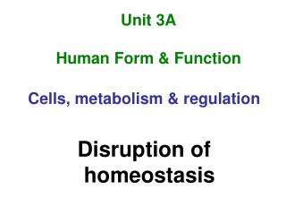 Unit 3A Human Form &amp; Function