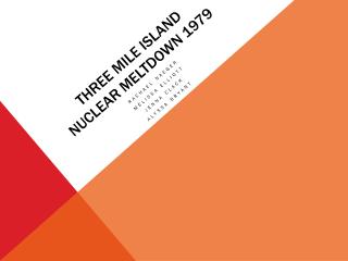 Three mile island NUCLEAR MELTDOWN 1979