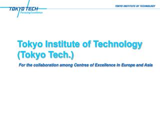 Tokyo Institute of Technology (Tokyo Tech.)