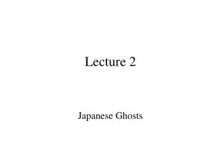 Lecture 2