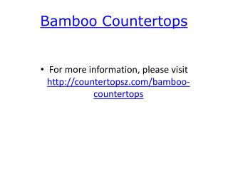 bamboo countertops