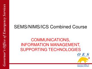 SEMS/NIMS/ICS Combined Course