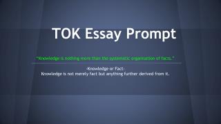 TOK Essay Prompt