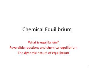 Chemical Equilibrium