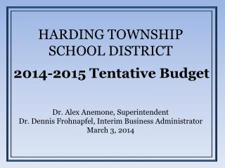 HARDING TOWNSHIP SCHOOL DISTRICT