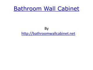 bathroom wall cabinet