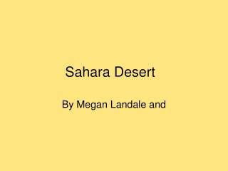 Sahara Desert