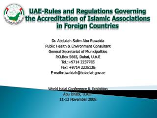 Dr. Abdullah Salim Abu Ruwaida Public Health &amp; Environment Consultant