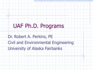 UAF Ph.D. Programs