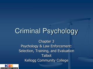 Criminal Psychology