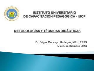 INSTITUTO UNIVERSITARIO DE CAPACITACIÓN PEDAGÓGICA - IUCP