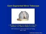 Giant Segmented Mirror Telescope