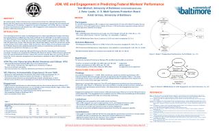 JCM, VIE and Engagement in Predicting Federal Workers’ Performance