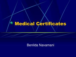 Medical Certificates