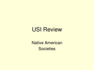 USI Review