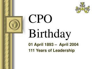 CPO Birthday
