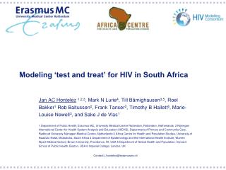 Modeling ‘test and treat’ for HIV in South Africa