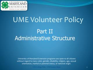 UME Volunteer Policy